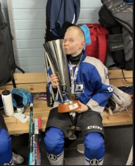 Young defenceman pictured with his parent’s recommendation